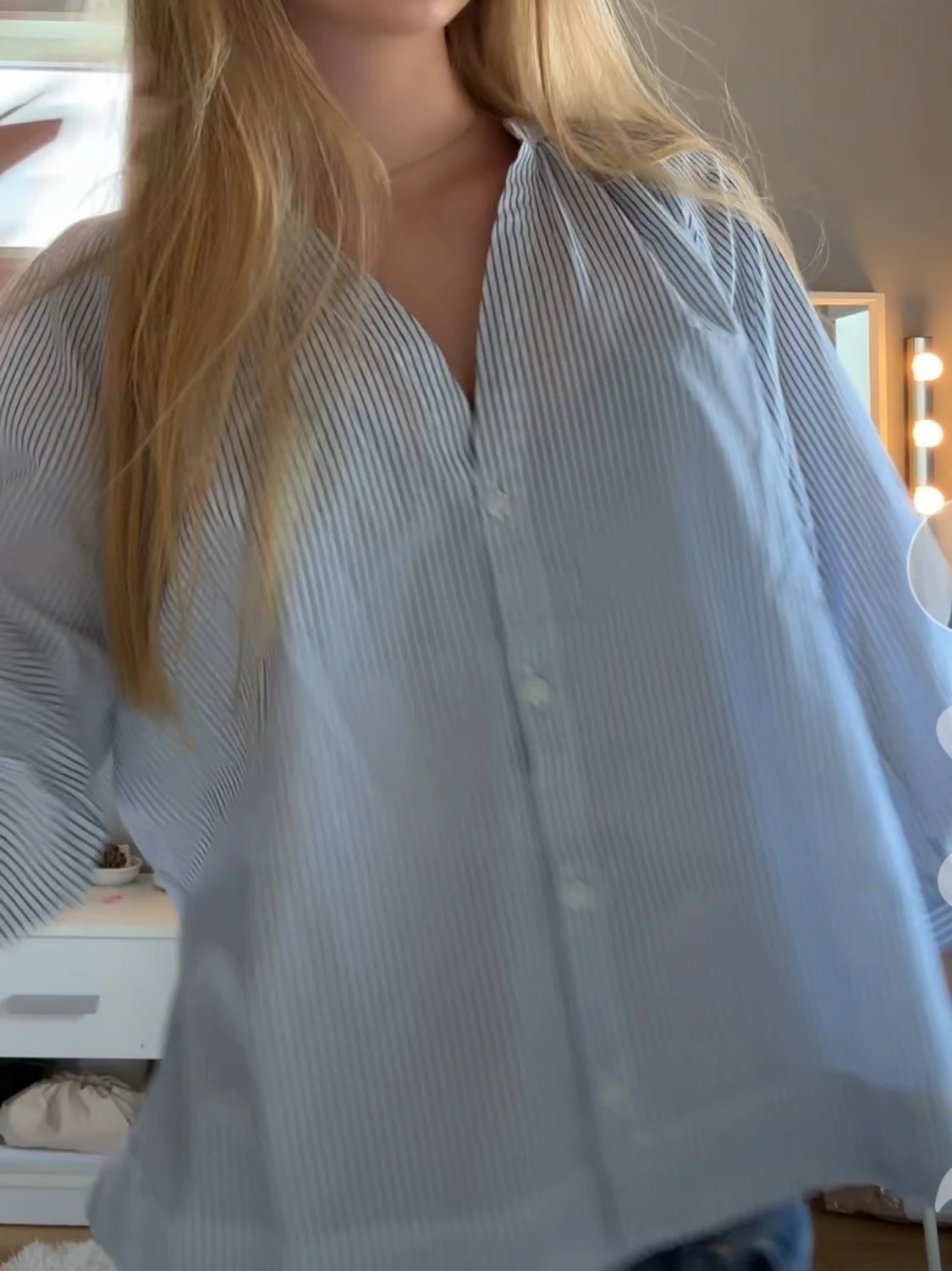 randig blus/skjorta hm - 2