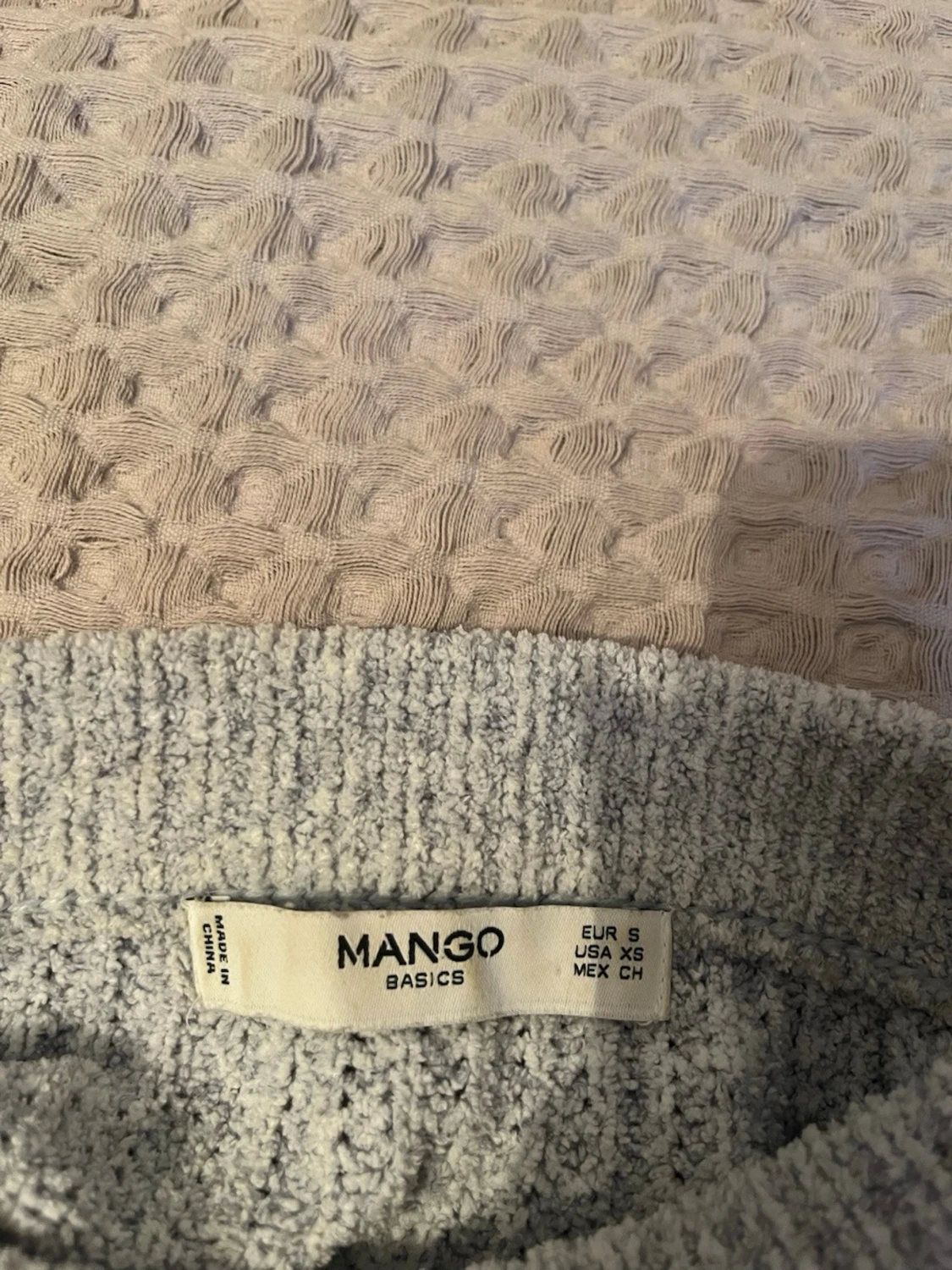 Ljusblå stickad tröja från Mango - 2