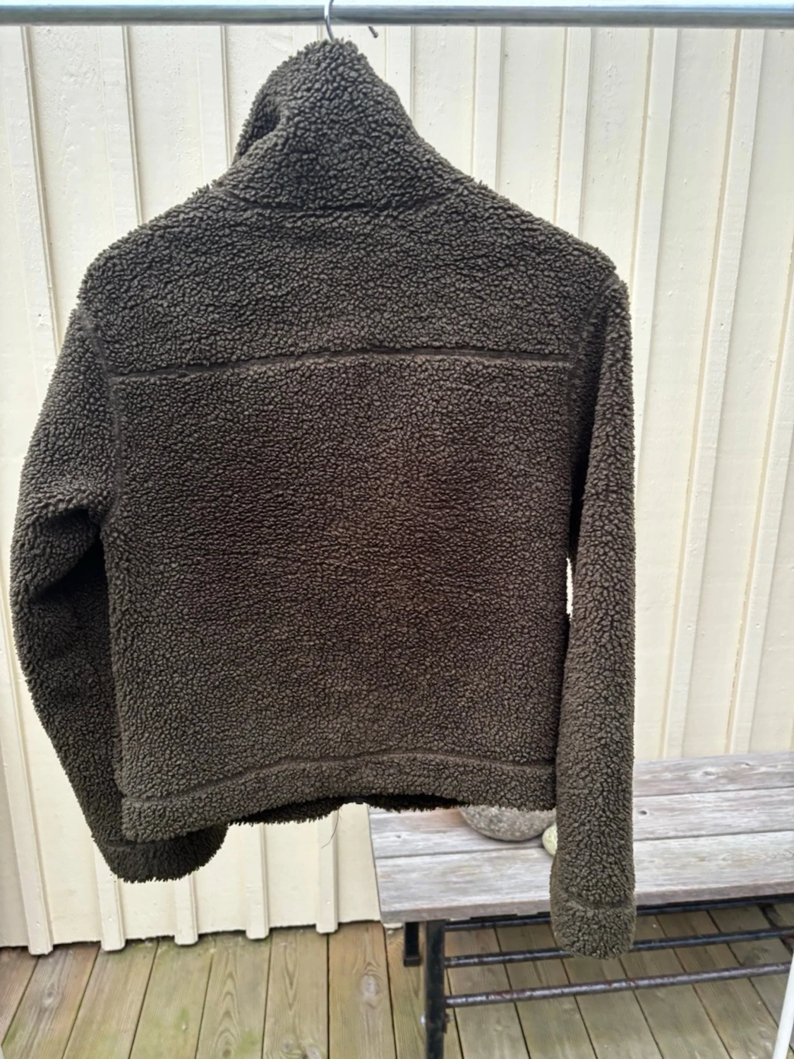 Grön teddyjacka XS - 2