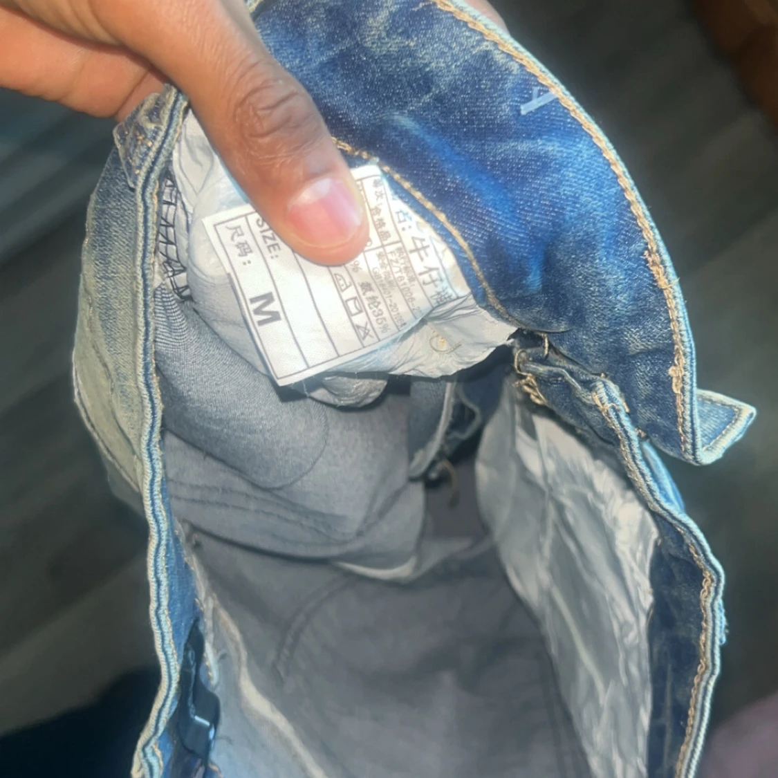 Blå jeans från Purple Brand med färgstänk - 4