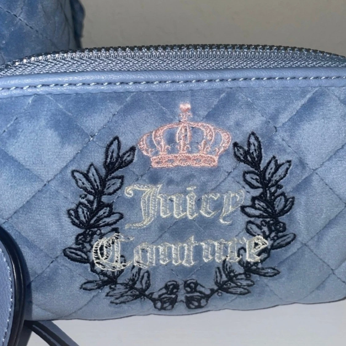 Juicy Couture blå quiltad ryggsäck set - 2