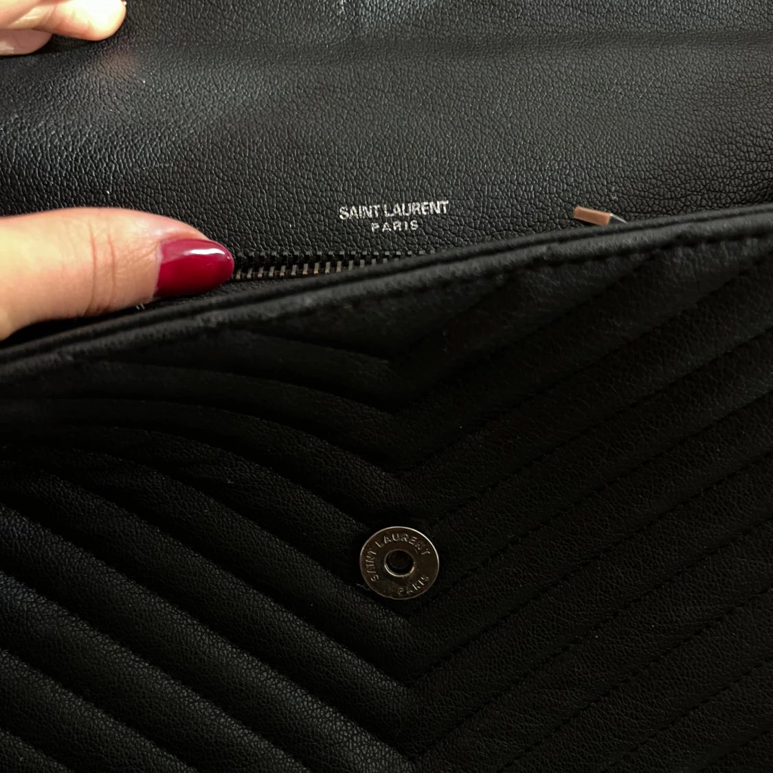 Svart quiltad axelväska från Saint Laurent YSL - 4