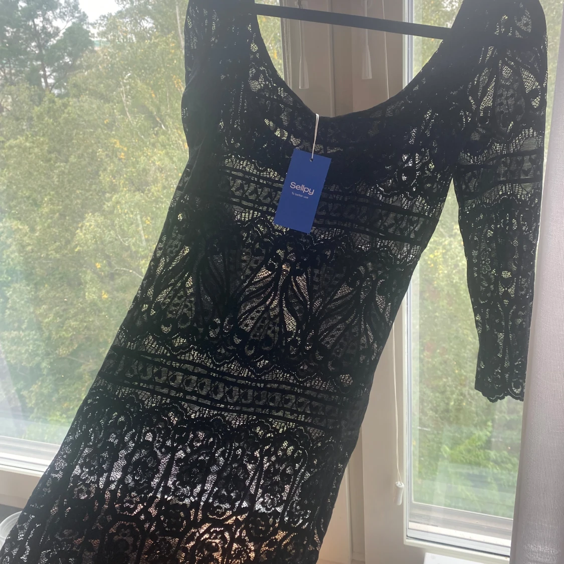 Whyred Svart Spetsklänning M - 1