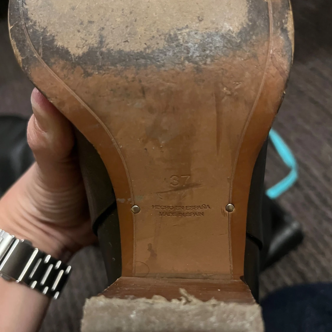 Svarta höga stövlar med klack - 4