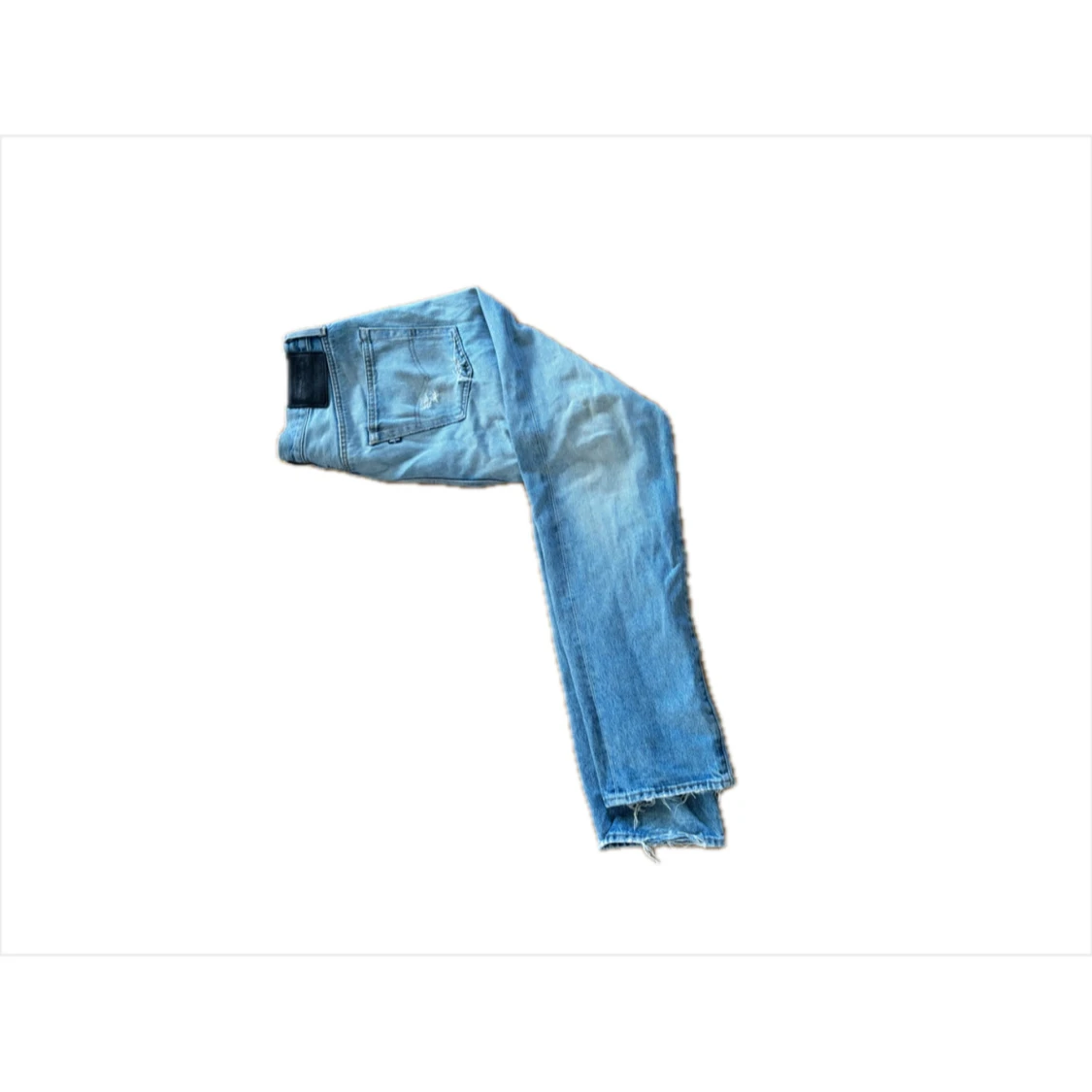 Vintage Levi's 501 ljusblå jeans med slitningar