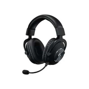 Logitech G Pro X Gaming Headset - Logitech G Pro X är ett premium spelheadset med avtagbar mikrofon, bekväma over-ear-kuddar och robust design. Perfekt för gaming med hög ljudkvalitet och tydlig kommunikation. Headsetet ser ut att vara i mycket gott skick utan synligt slitage.