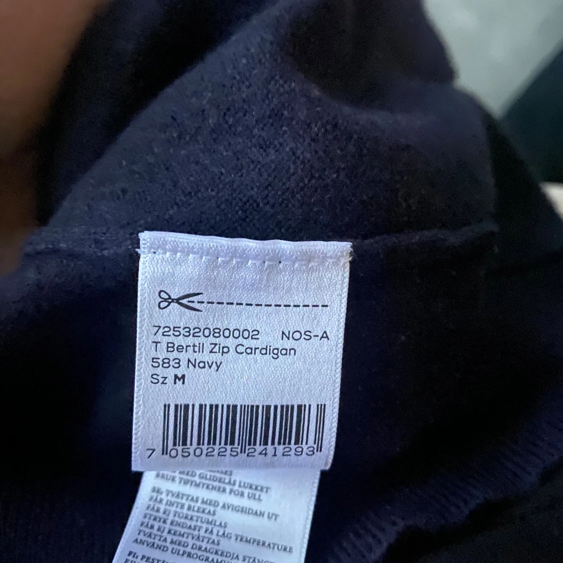 Mörkblå merinoull kofta These Glory Days - 2