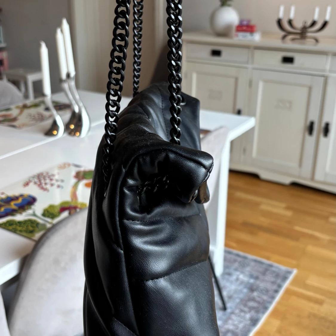 Svart quiltad axelväska Steve Madden - 4