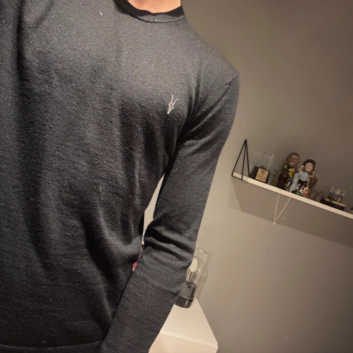 Svart merino tröja från allsaints - 3