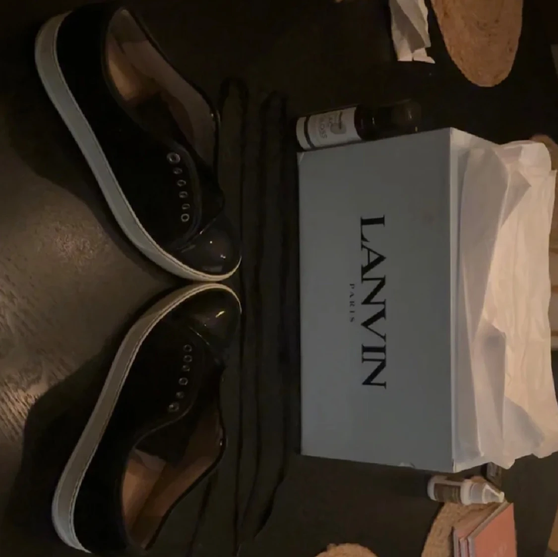 Svarta sneakers från Lanvin med lackad tå - 3