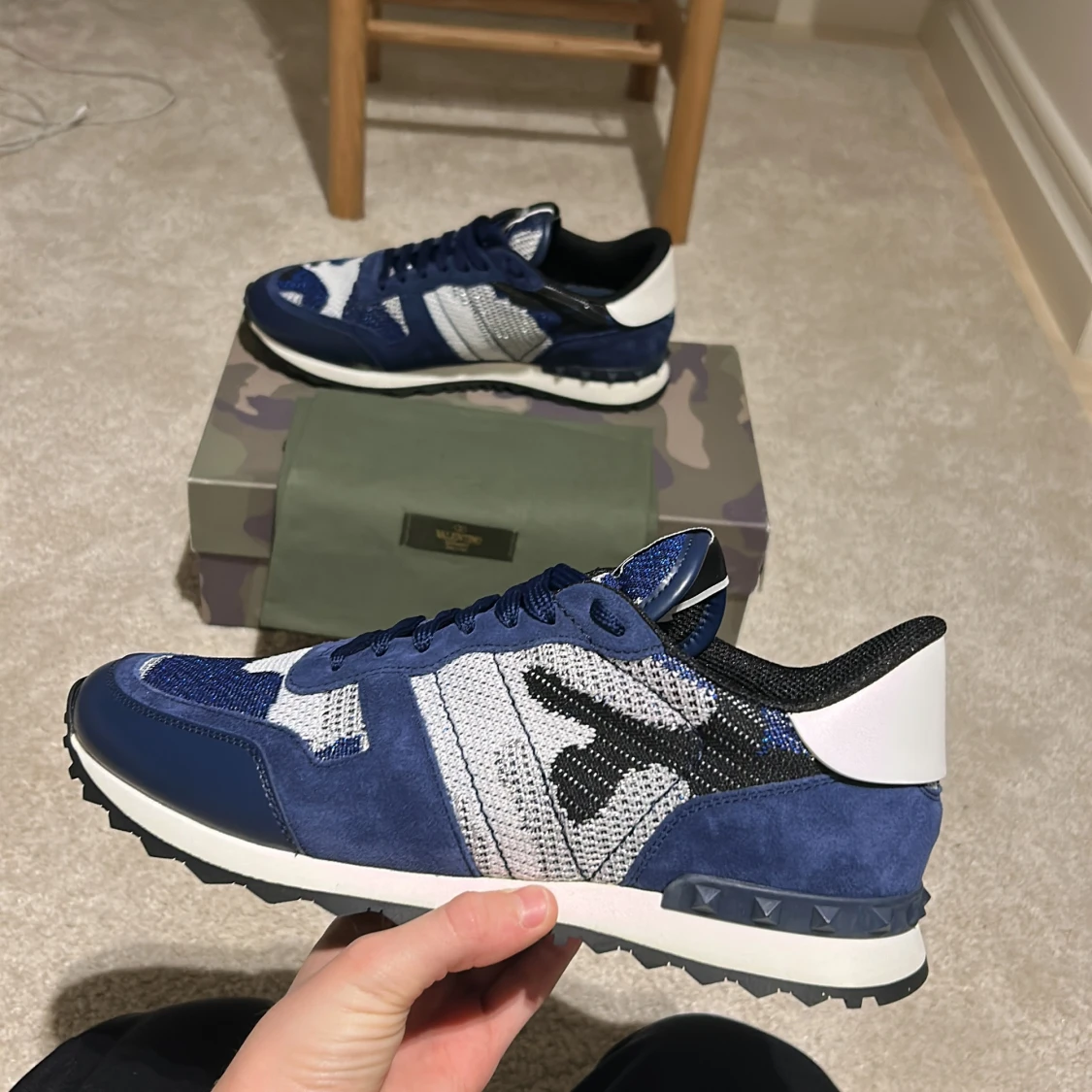 Valentino Rockrunner blå sneakers