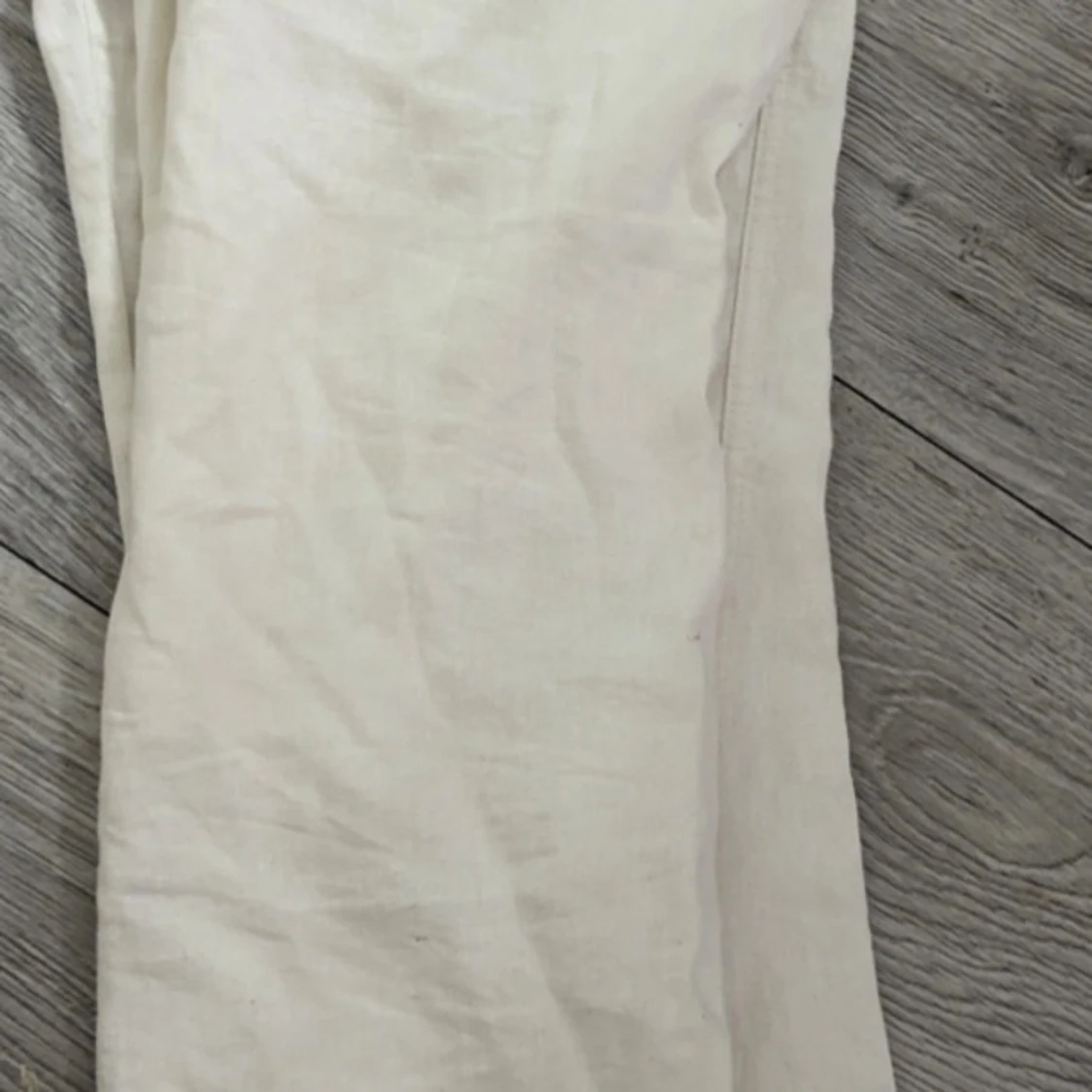 Vita linnebyxor från Roxy med snörning - 1