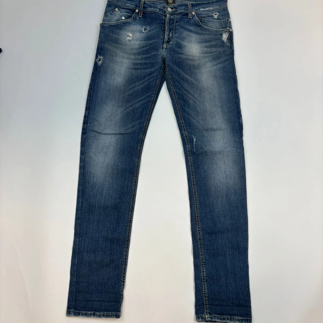 Blå Replay Dondup George med slitningar