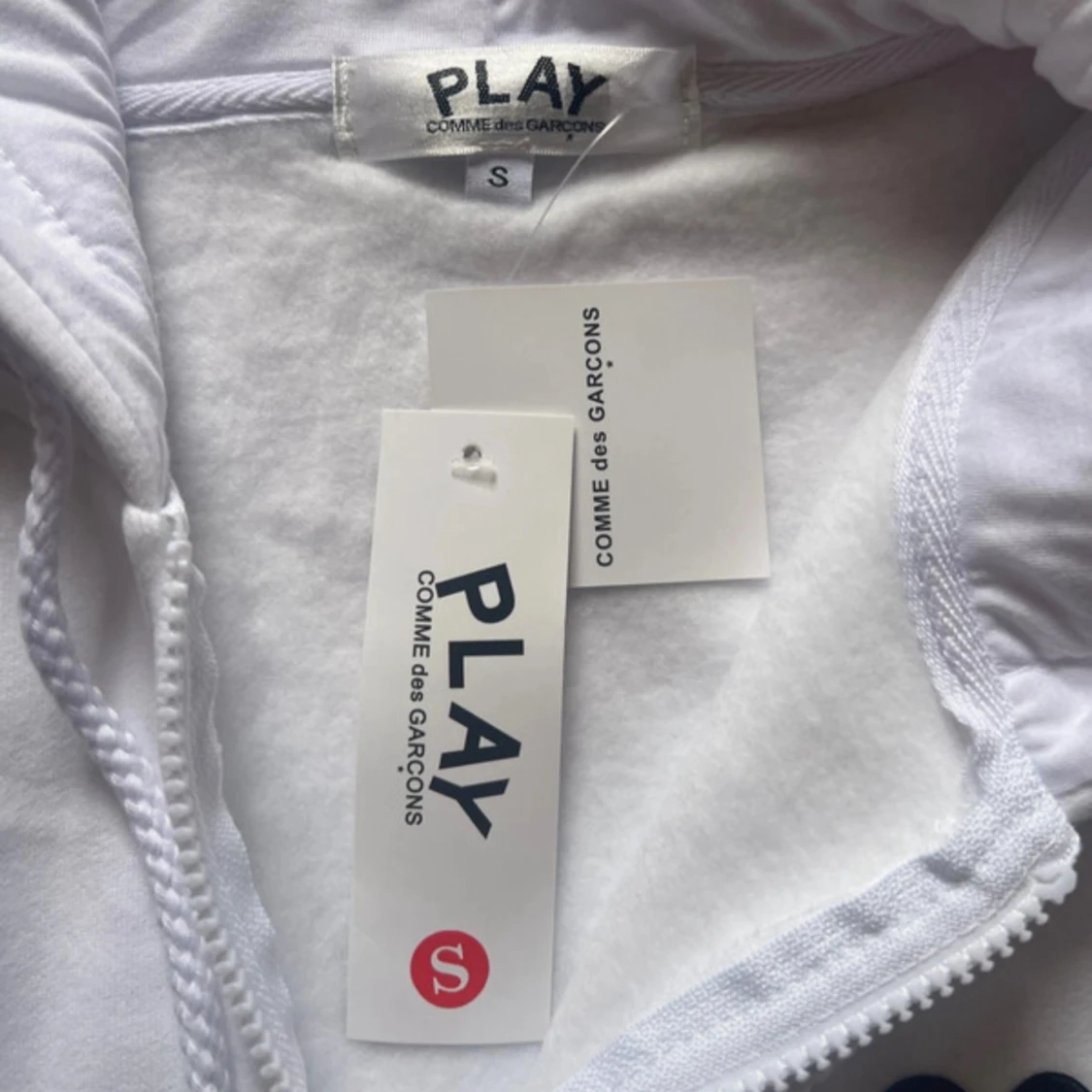 Vit hoodie Comme des Garçons  - 2