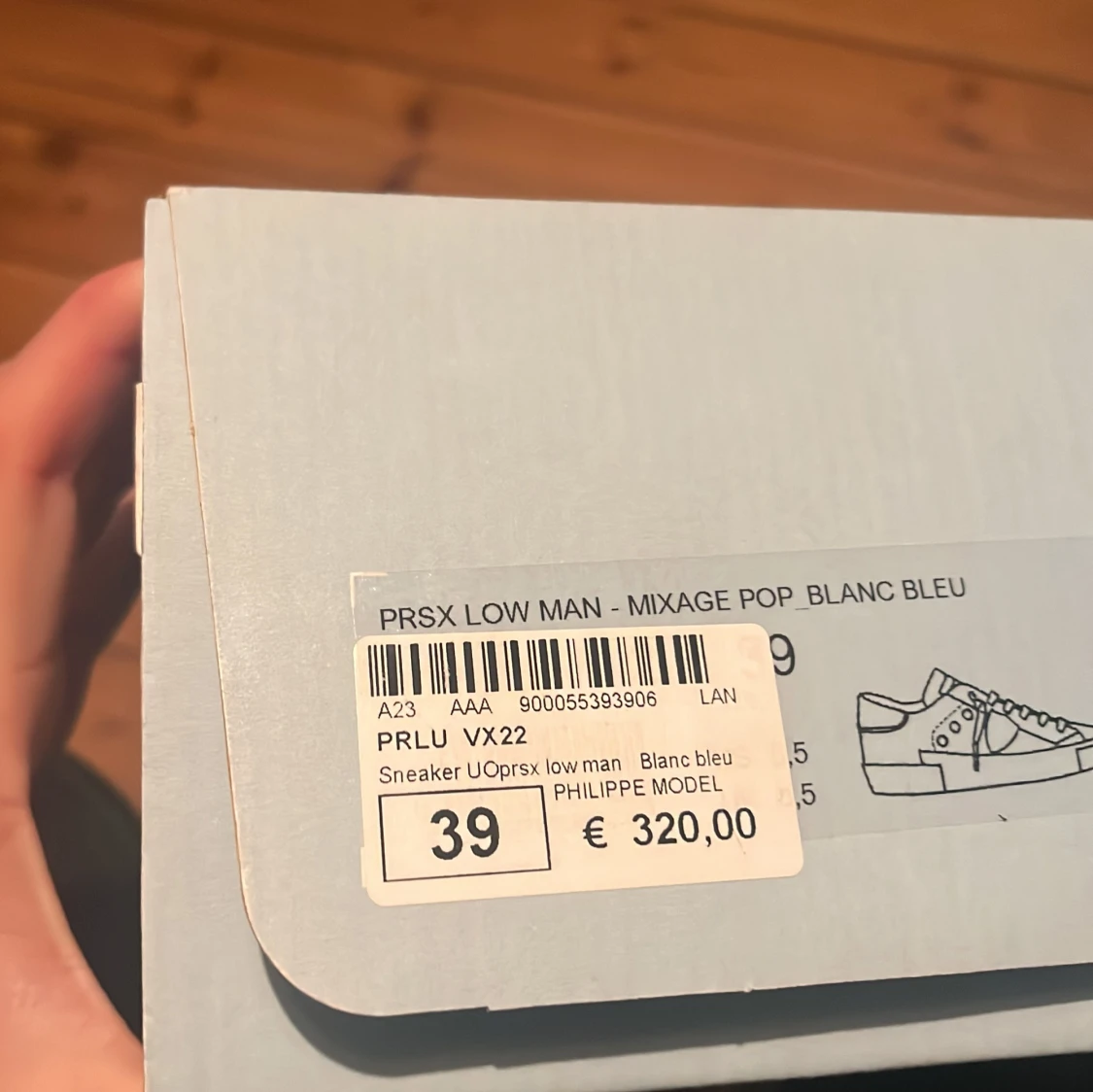 Vita och grå sneakers i skinn - 4