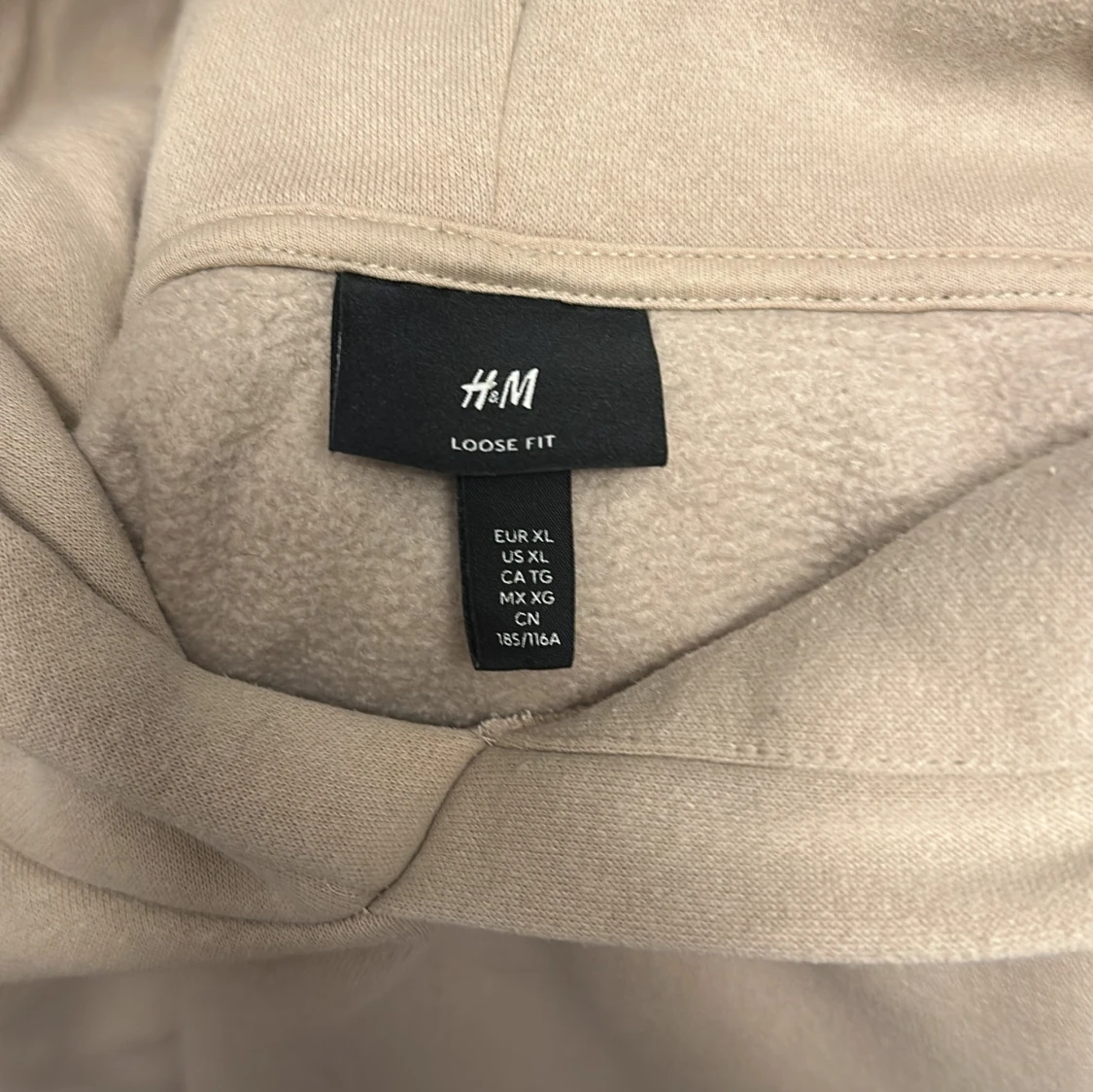 Beige hoodie från H&M loose fit XL - 2