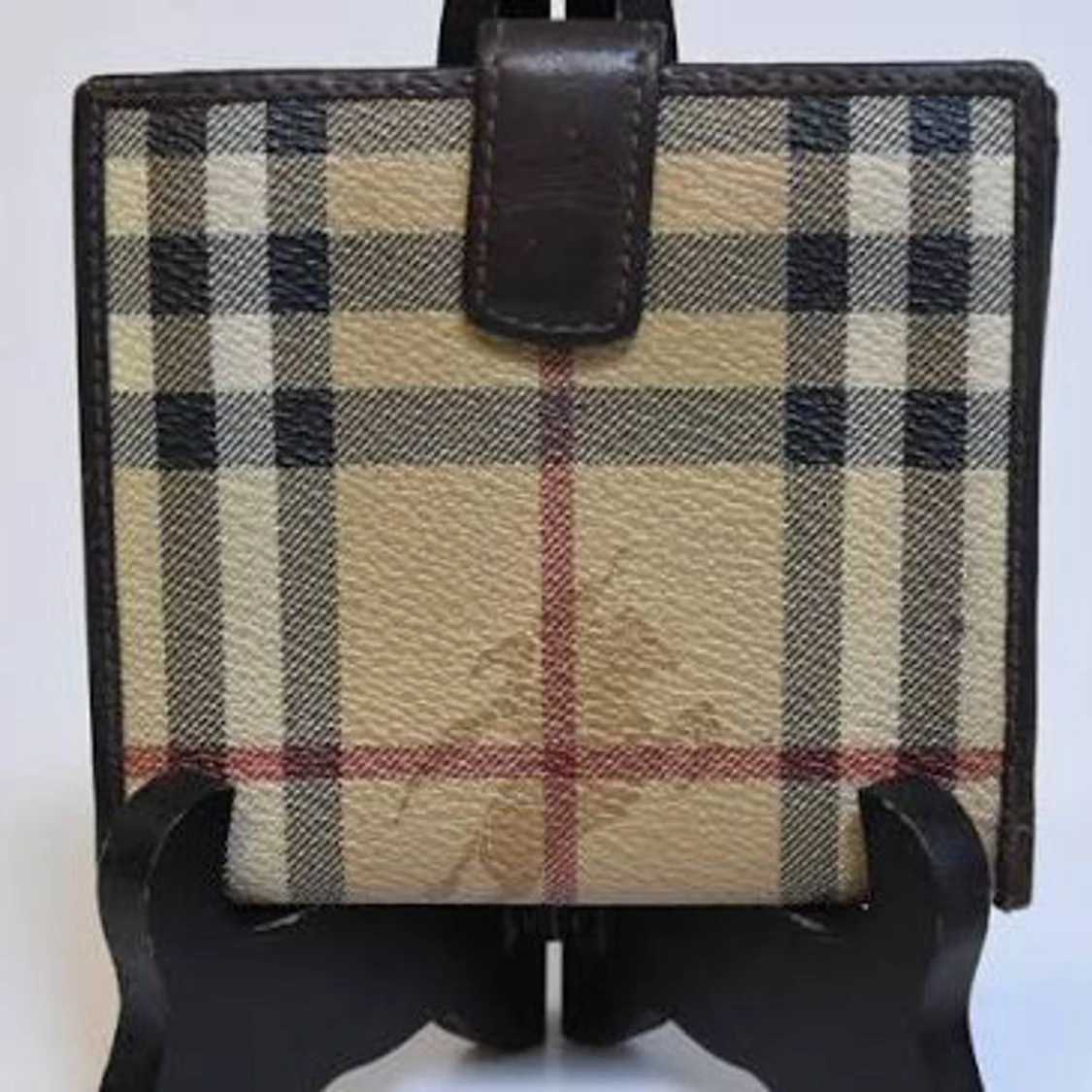 Rutig Burberry bälte med B-spänne - 2