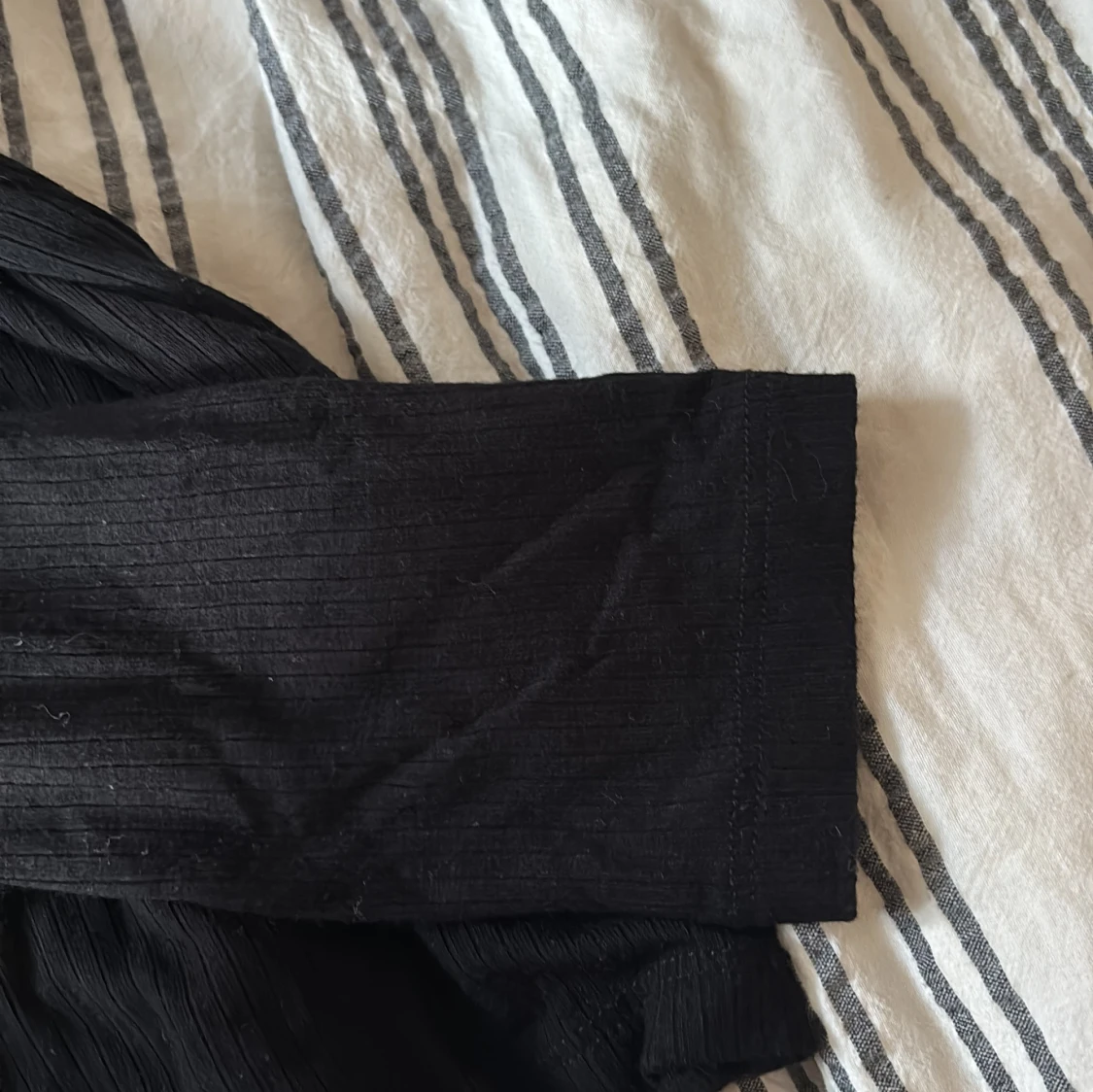 Svart ribbad långärmad topp Vero Moda - 2