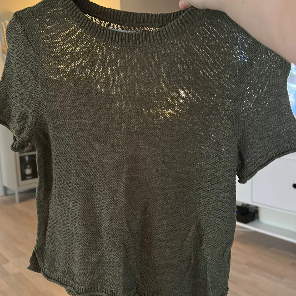 Olivgrön stickad topp från ONLY - 1