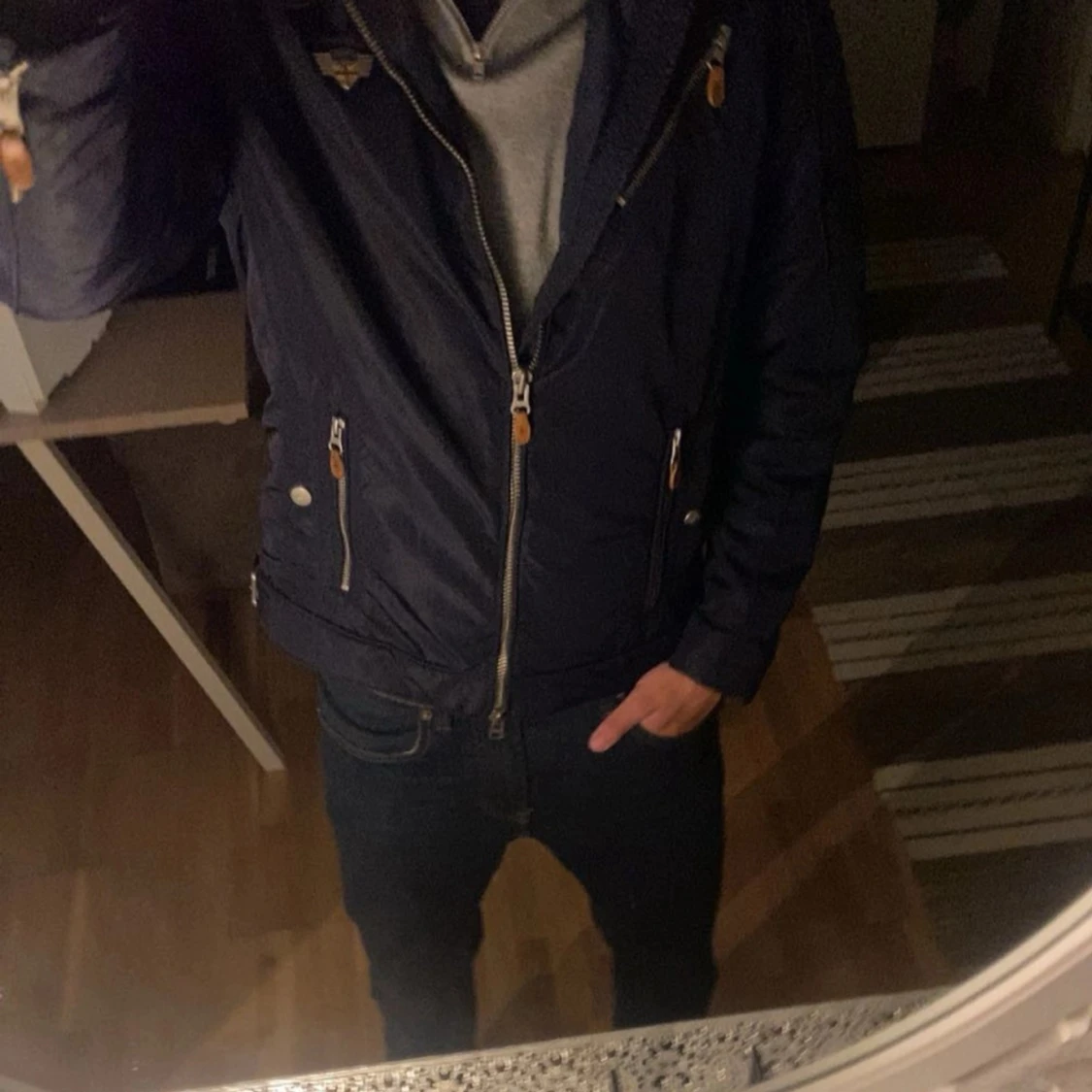 Mörkblå morris jacka