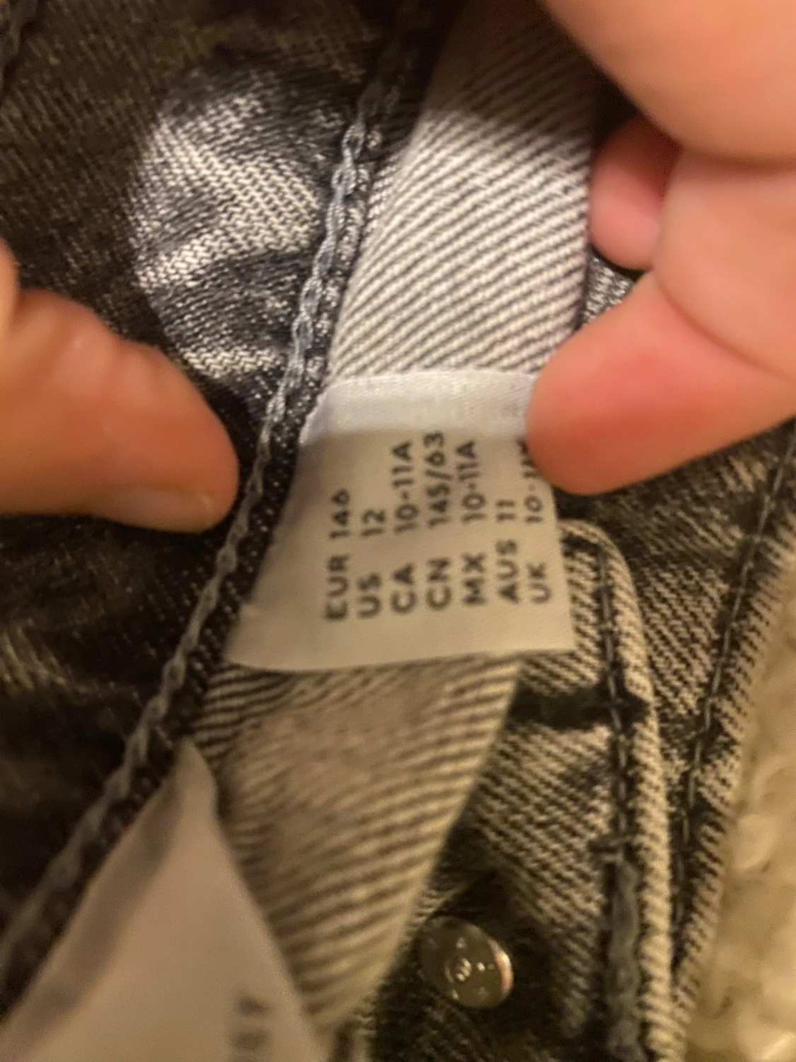 Grå slim fit jeans från H&M, stl 146 - 3