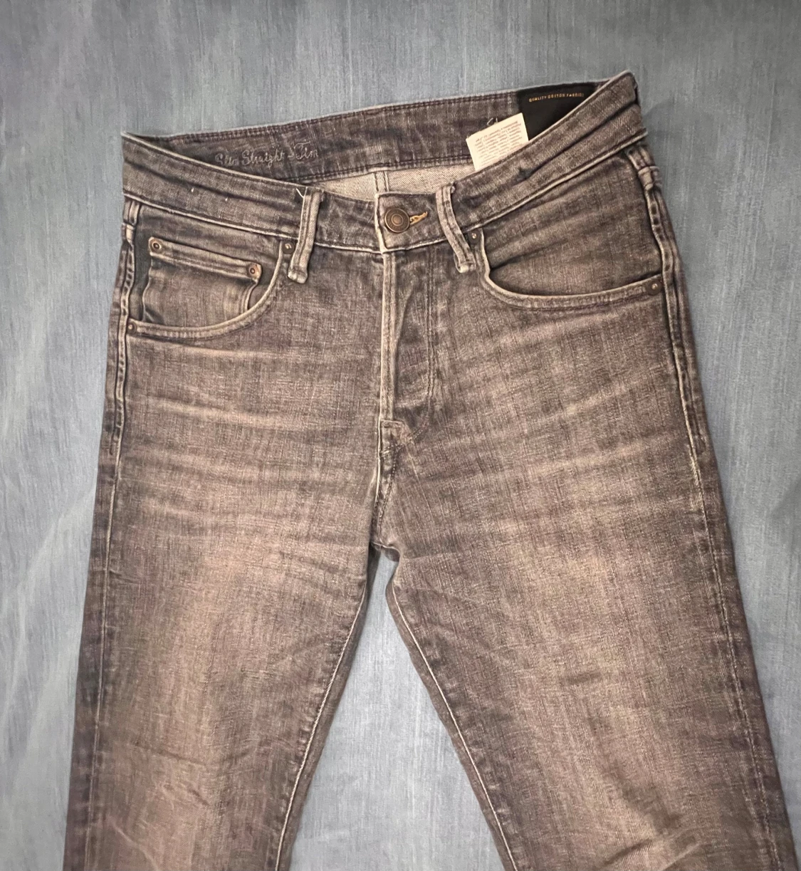 Slim Straight Fit grå jeans - 2
