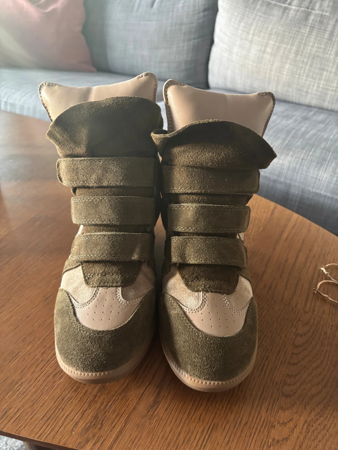 Isabel Marant wedge sneakers, olivgrön - 3