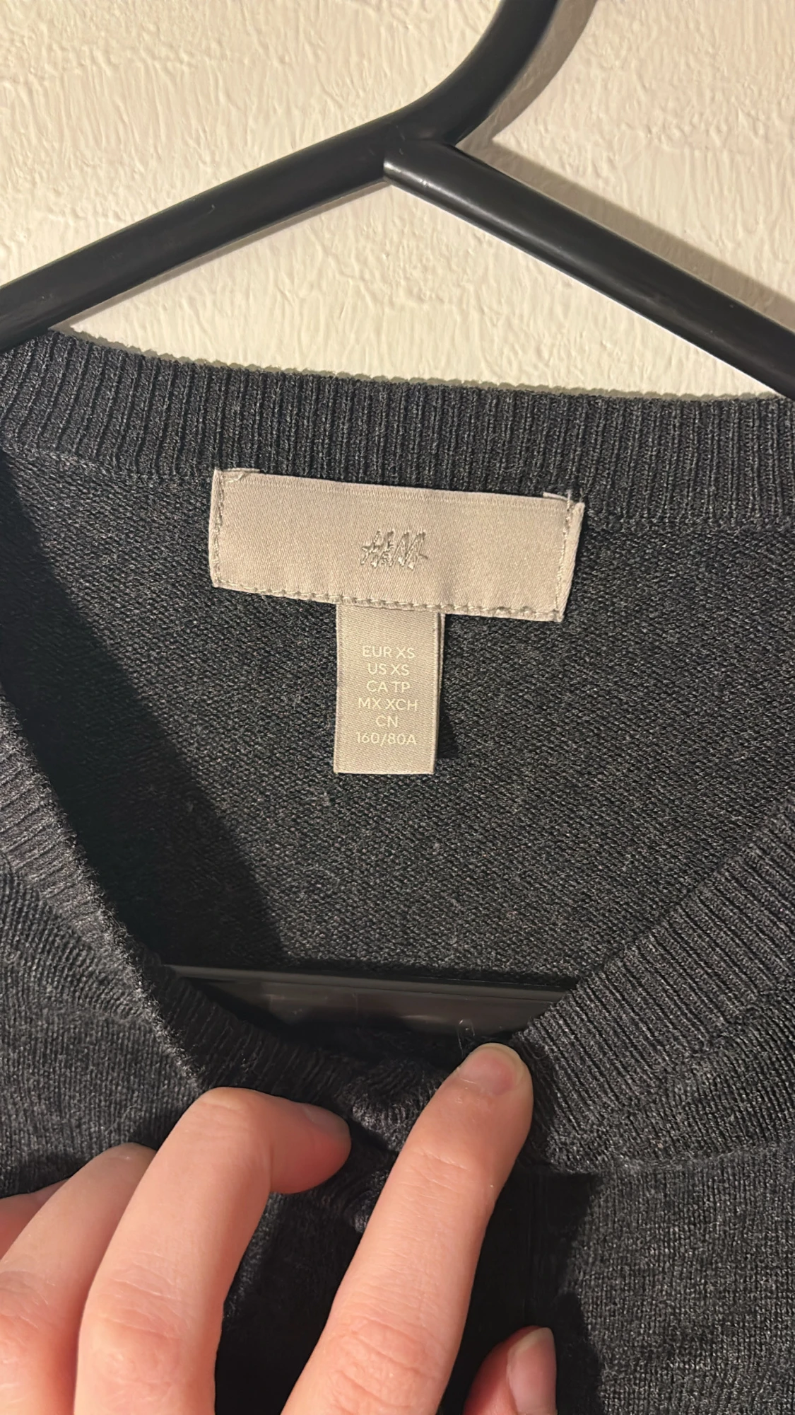 Mörkgrå kofta från H&M XS - 1