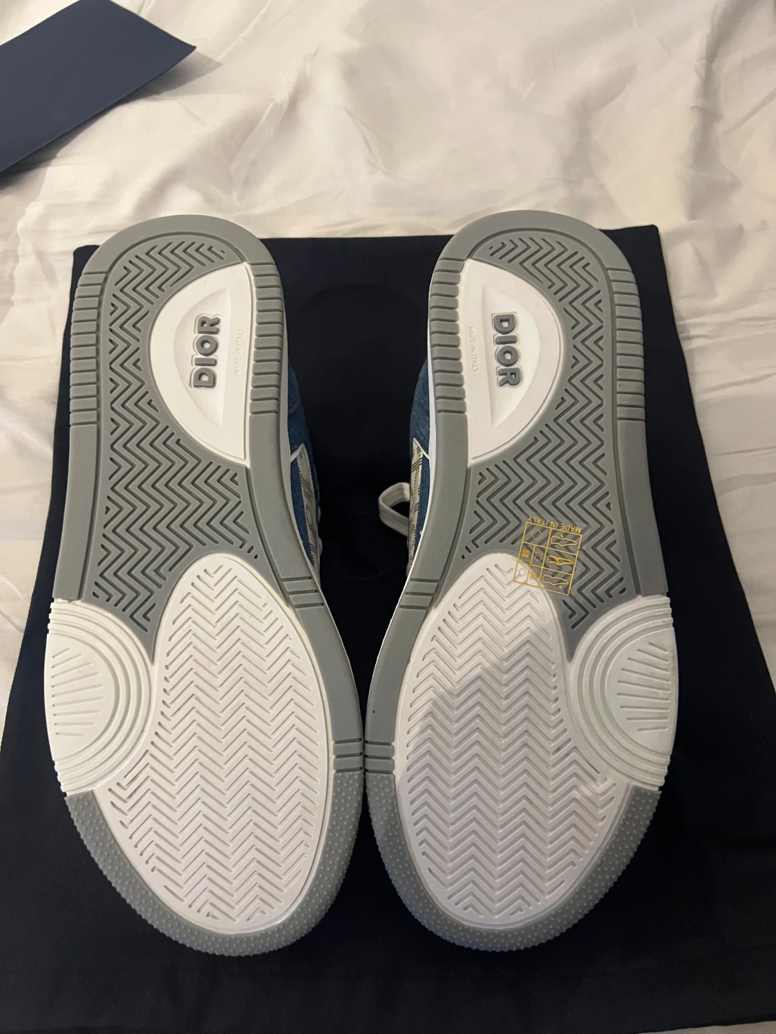 Dior sneakers blå och vit monogram - 1