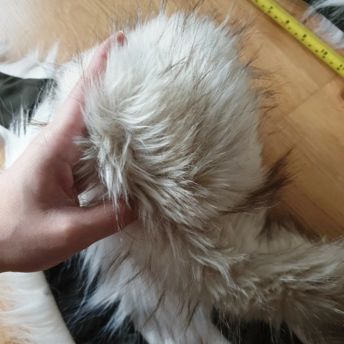 Lång fluffig fuskpäls halsduk/kragar - 3