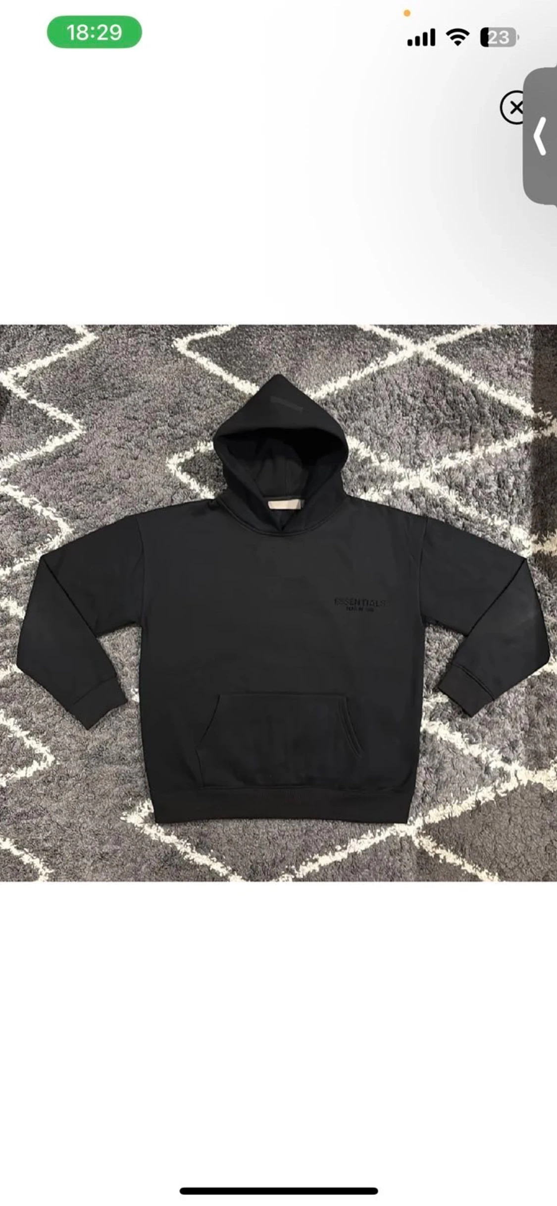 Svart Essentials Fear of God hoodie - 3
