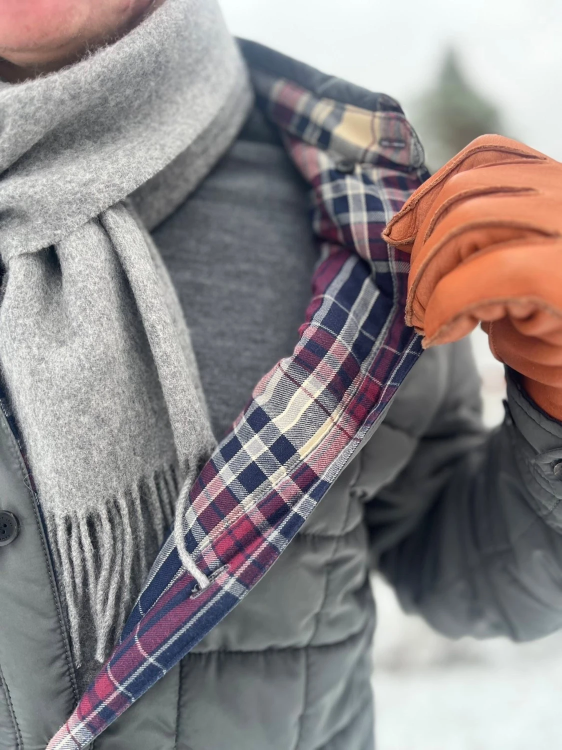 009 Grå quiltad jacka från GANT - 4