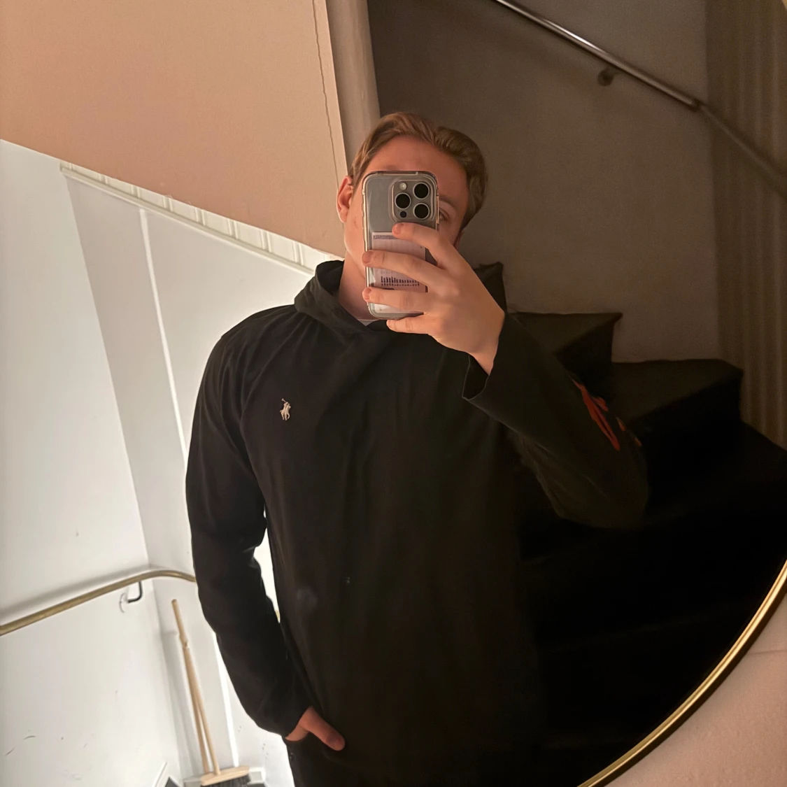 Svart hoodie från Polo Ralph Lauren
