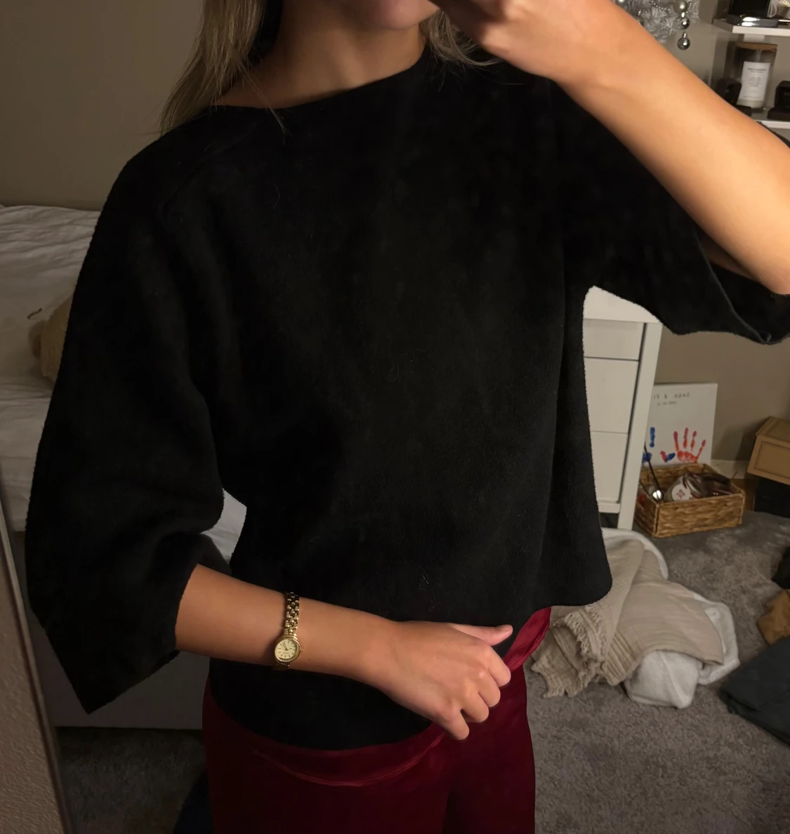 SVART STICKAD TRÖJA PEPPERCORN