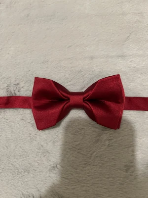 Kostym fluga  - Hej! Säljer en helt ny kostym fluga i färgen röd. Den har inte använts och är i suveränt skick. Den har ett justerbart band, den säljs för bra pris och är en perfekt touch på kläderna nu inför högtiderna, hör gärna av dig i dm så svarar vi direkt!  