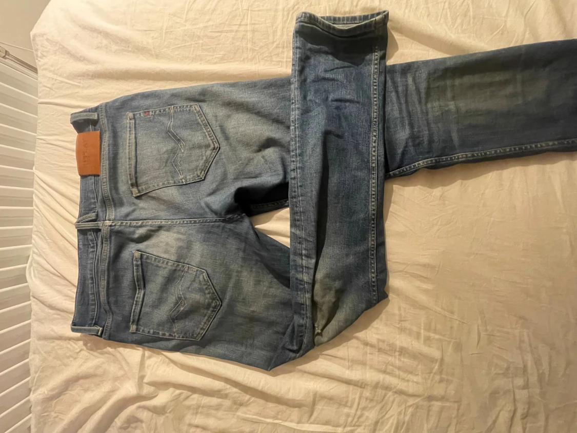 Replay blå jeans med straight fit - 1