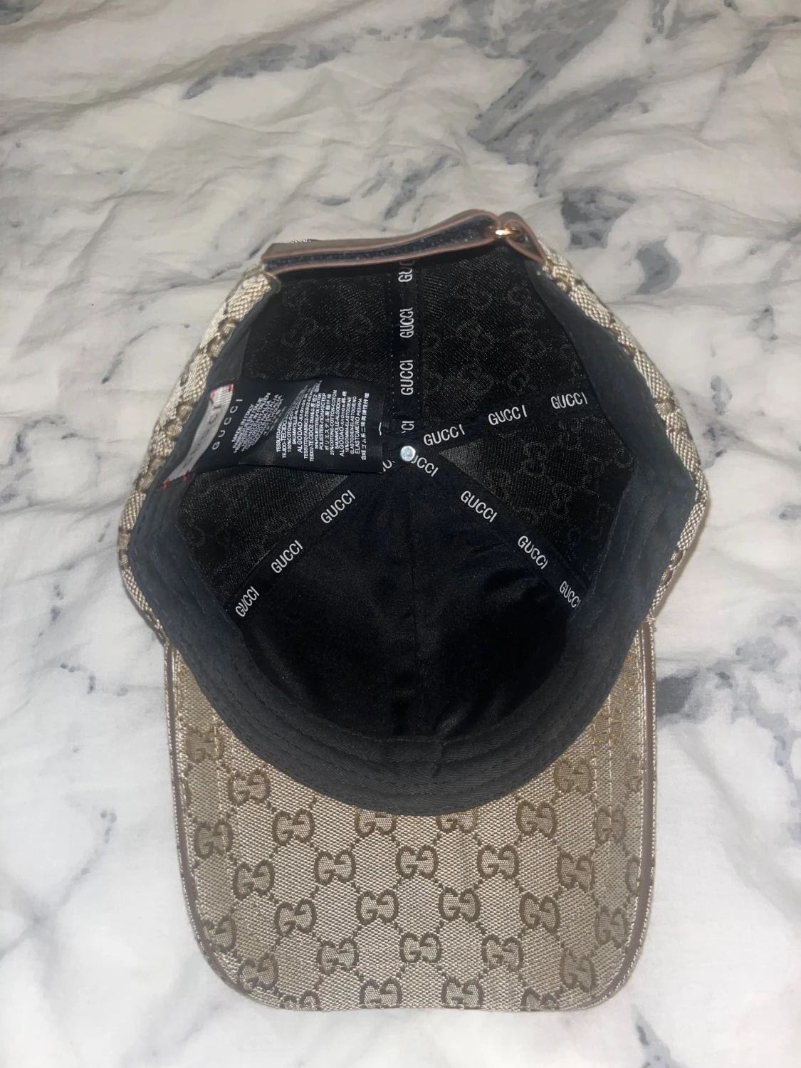 Gucci keps beige med brodyr - 3