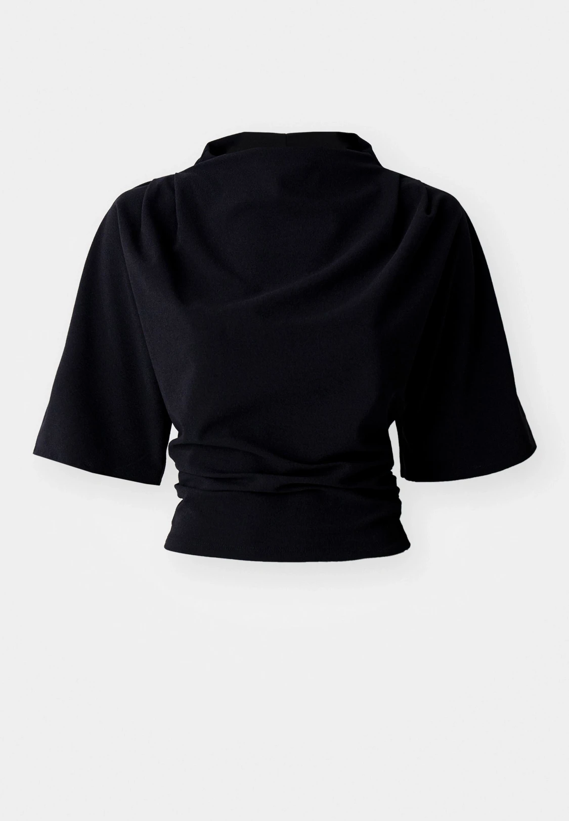 Svart blus, tajt vid midjan