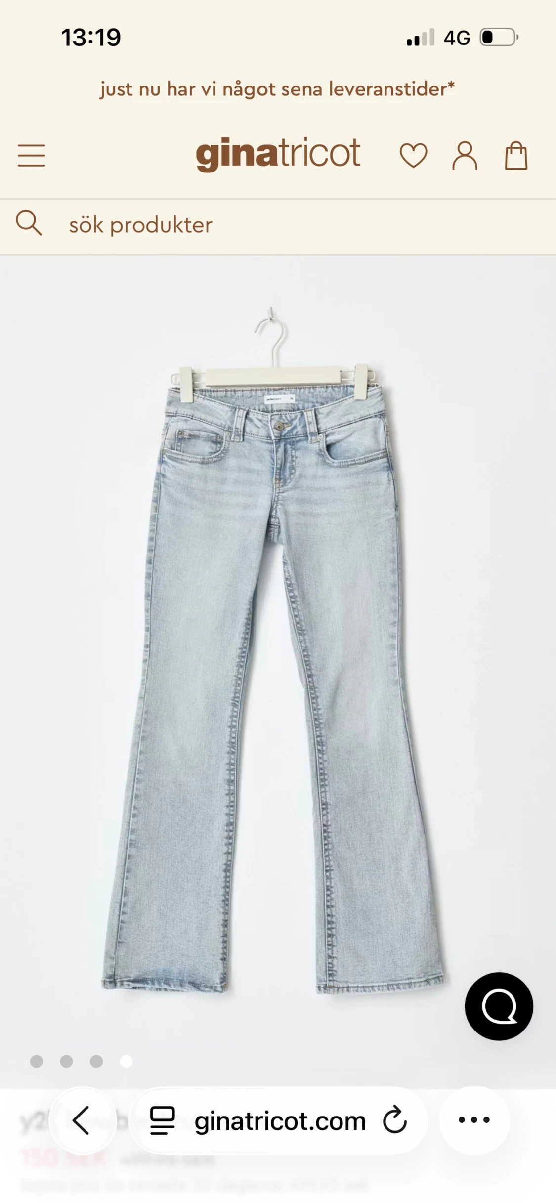 Ljusblå bootcut jeans från Gina Tricot - 1