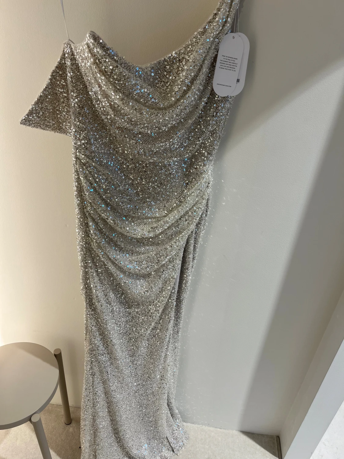 Silver glittrig långklänning  - 2