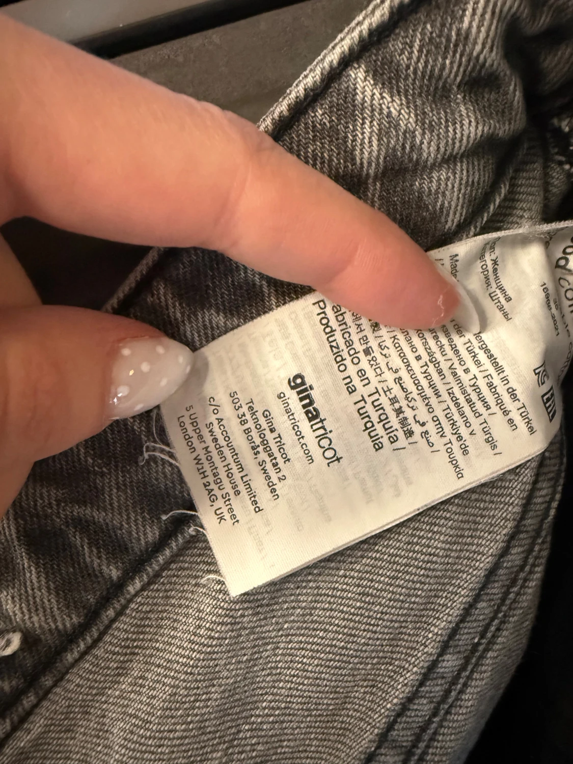 Raka gråa jeans - 5