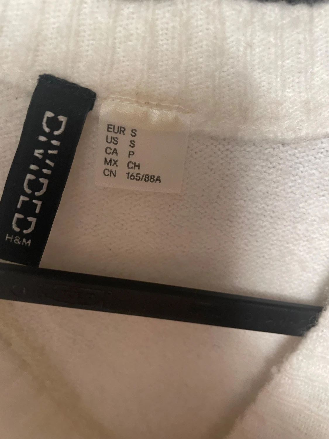 Vit kortärmad stickad - 2