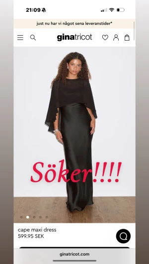 Klänning  - SÖKER!! Denna magiska klänning från Gina, storlek 32 eller 34<3