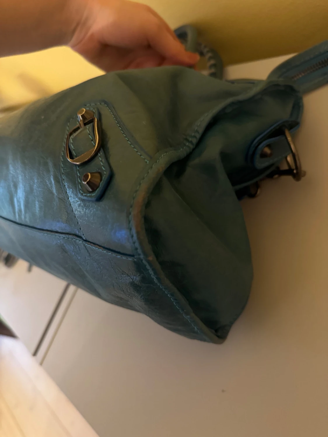 Blå Balenciaga City handväska i skinn - 5