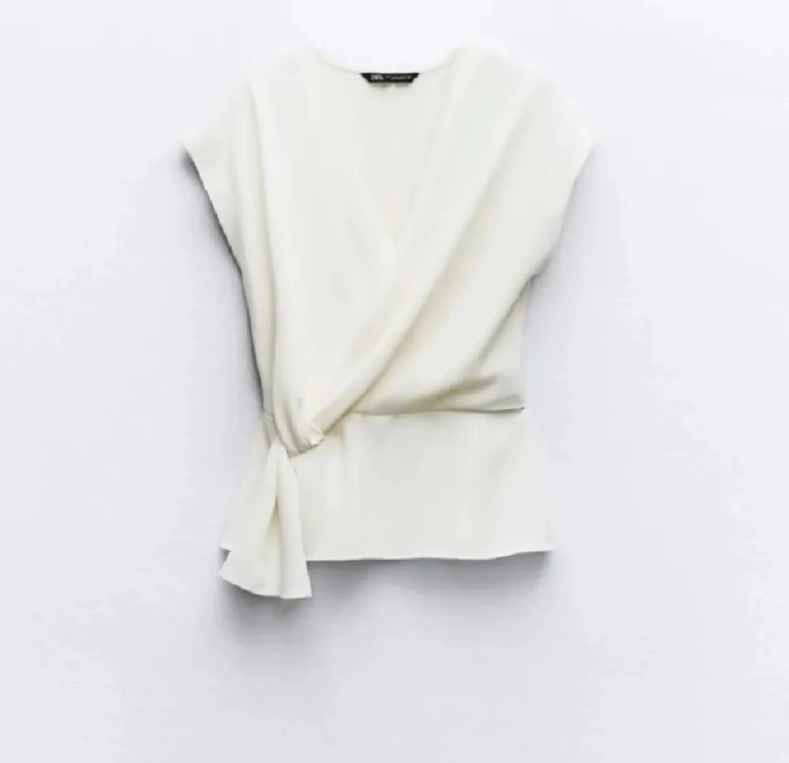 Vit omlottopp från Zara - 1