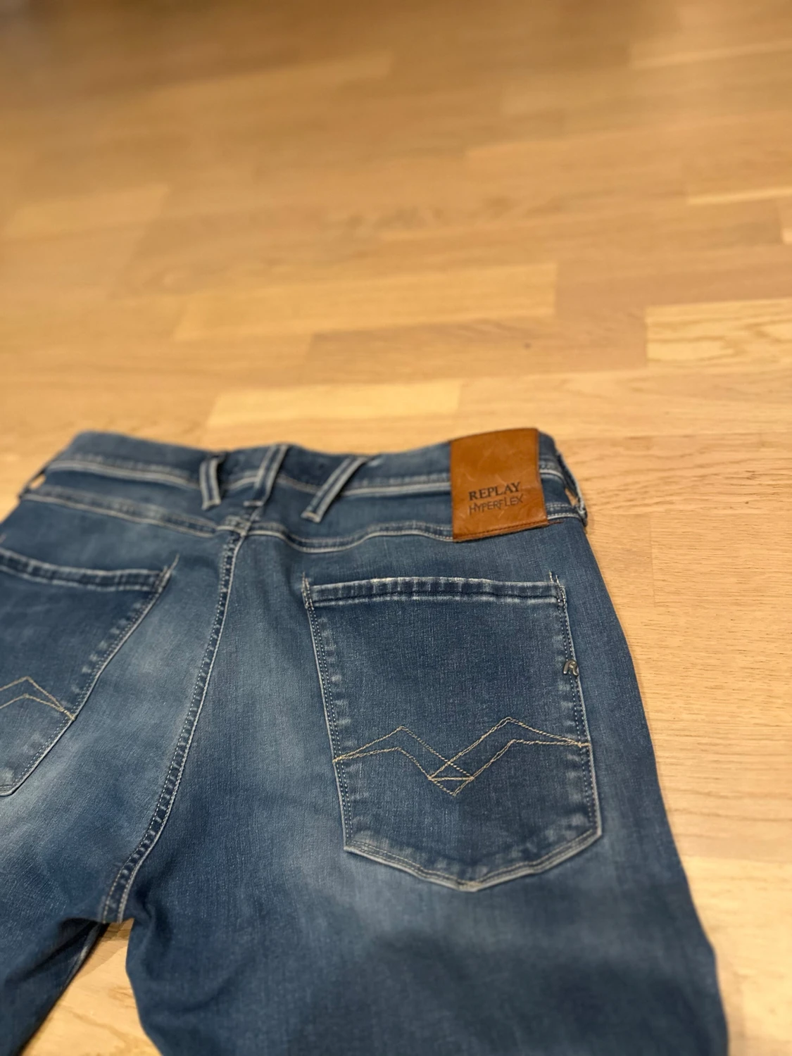 Replay Hyperflex blå jeans med slitningar - 3