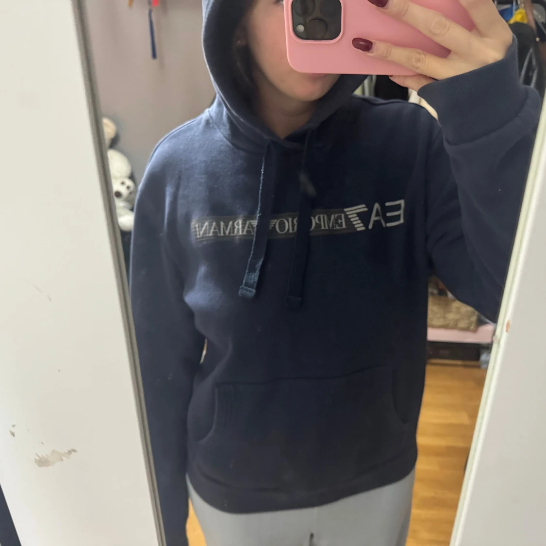 Mörkblå hoodie från Emporio Armani
