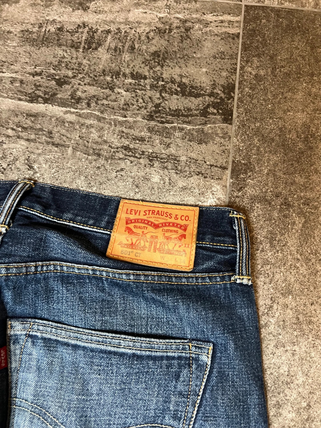 Vintage Selvedge Levis 501 White Oak - 5