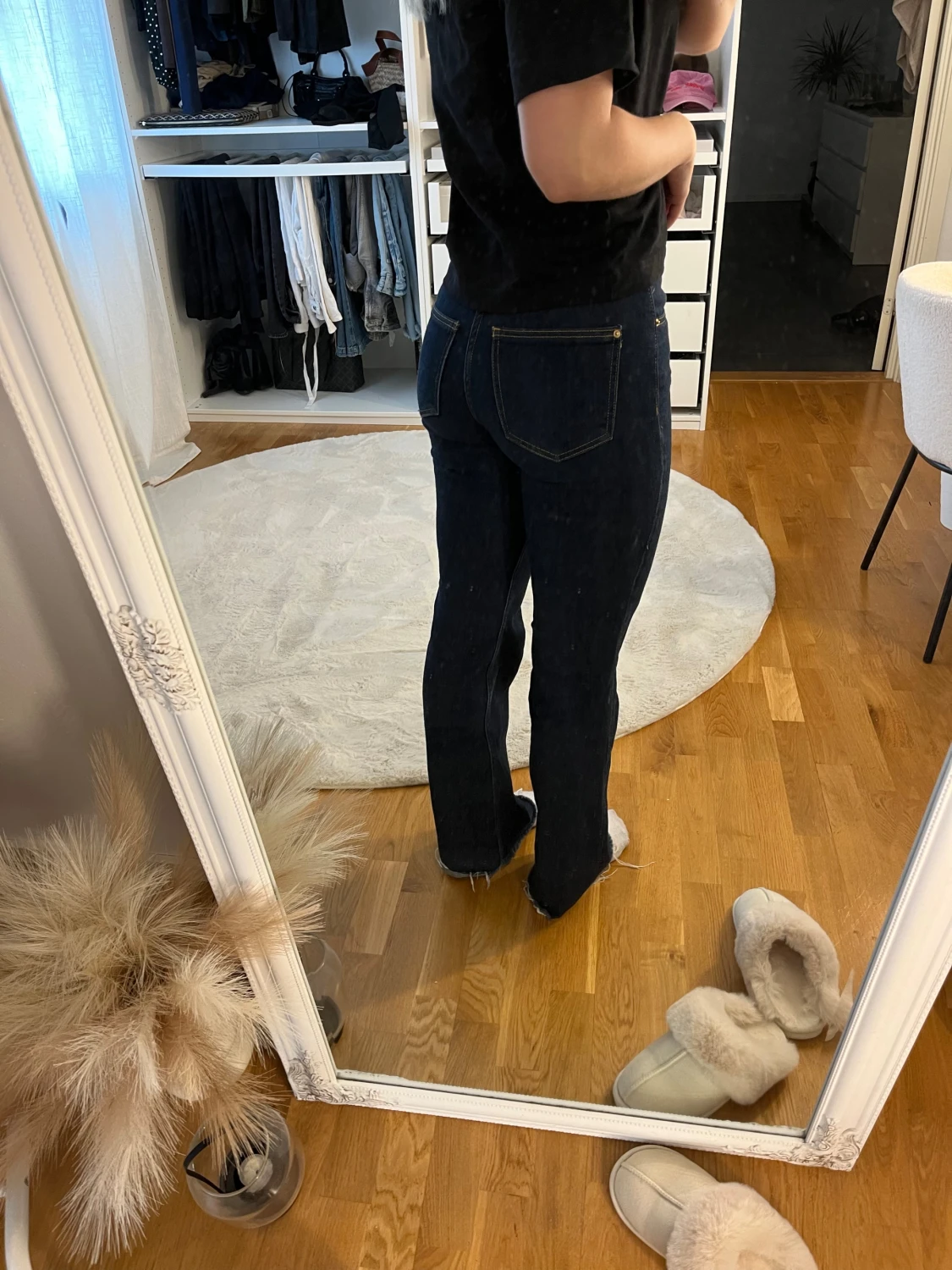 Mörkblå bootcut jeans - 2