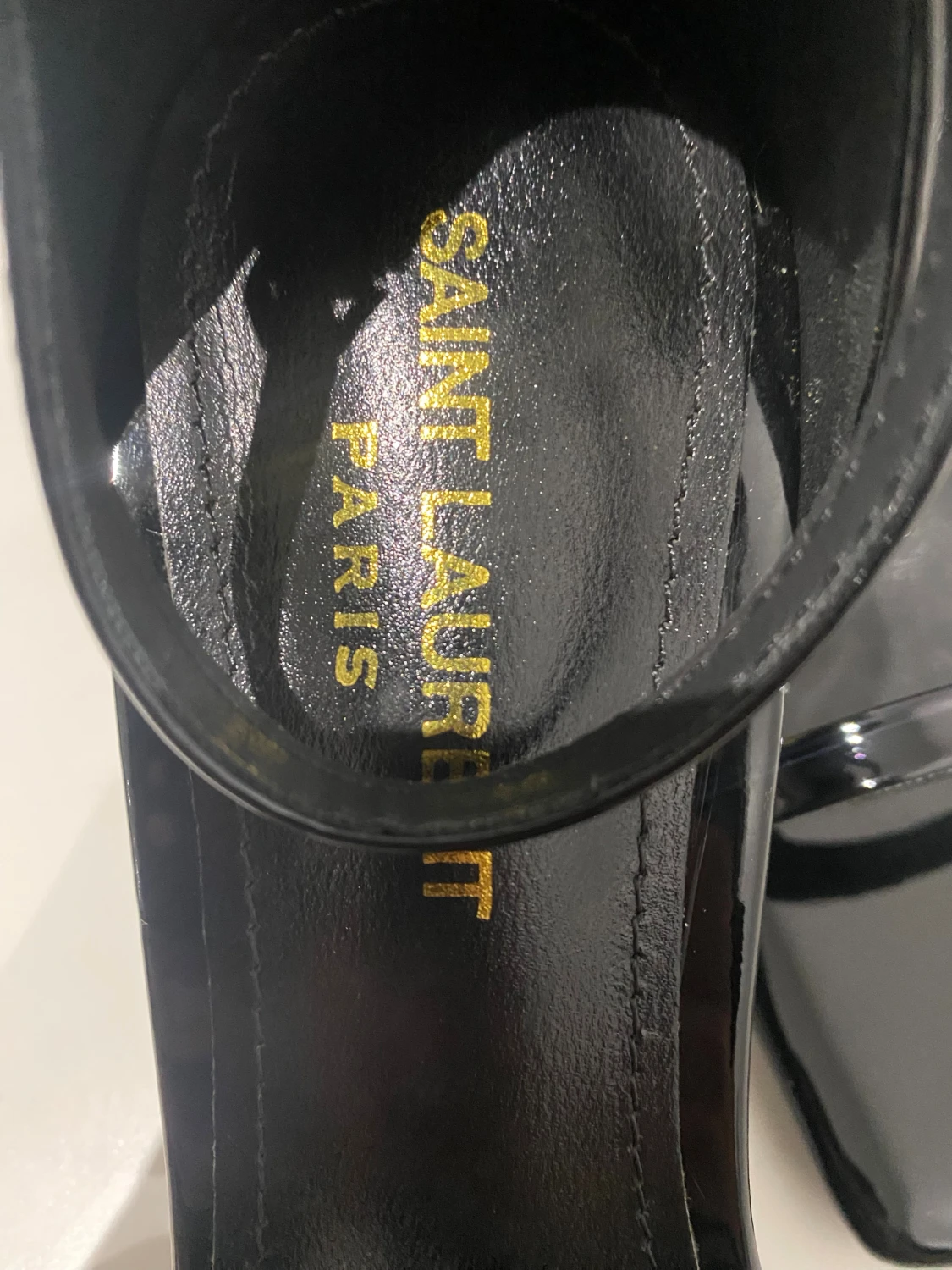 Svarta Saint Laurent klackar med YSL-häl - 3